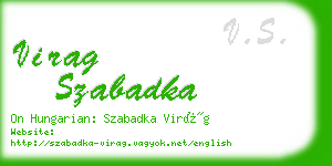 virag szabadka business card